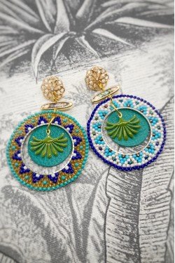 Boucles d'oreille originale de fabrication artisanale  Aniki bijoux