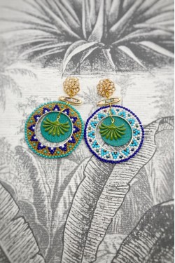 Boucles d'oreille originale de fabrication artisanale  Aniki bijoux