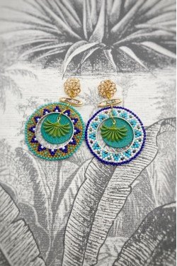 Boucles d'oreille originale de fabrication artisanale  Aniki bijoux