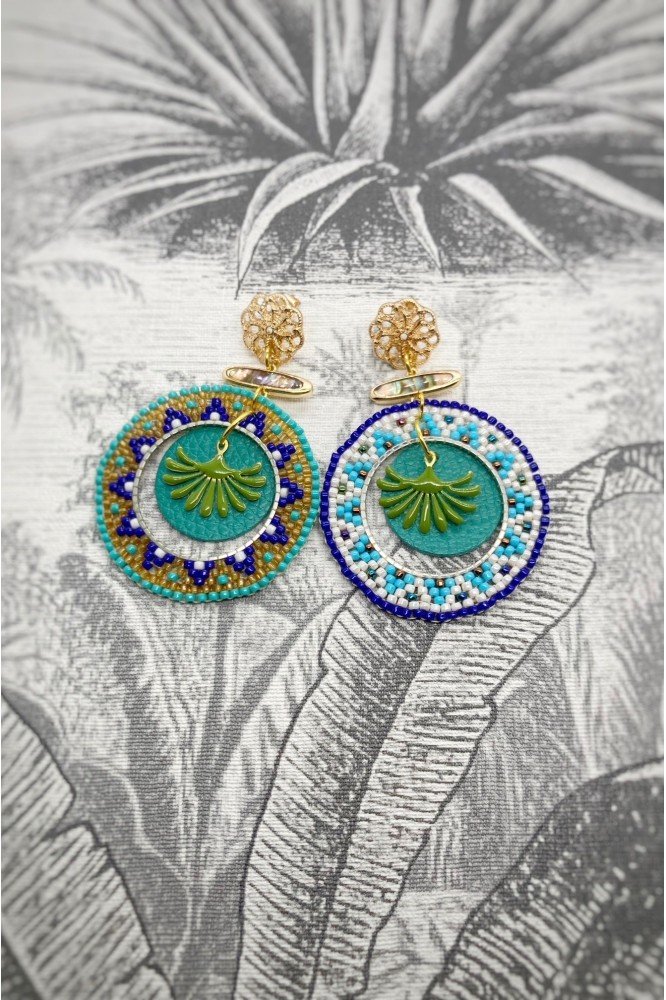 Boucles d'oreille originale de fabrication artisanale  Aniki bijoux