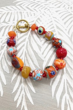 Bracelet aux couleurs lumineuses création Aniki Bijoux