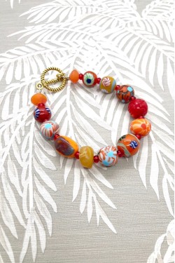 Bracelet aux couleurs lumineuses création Aniki Bijoux