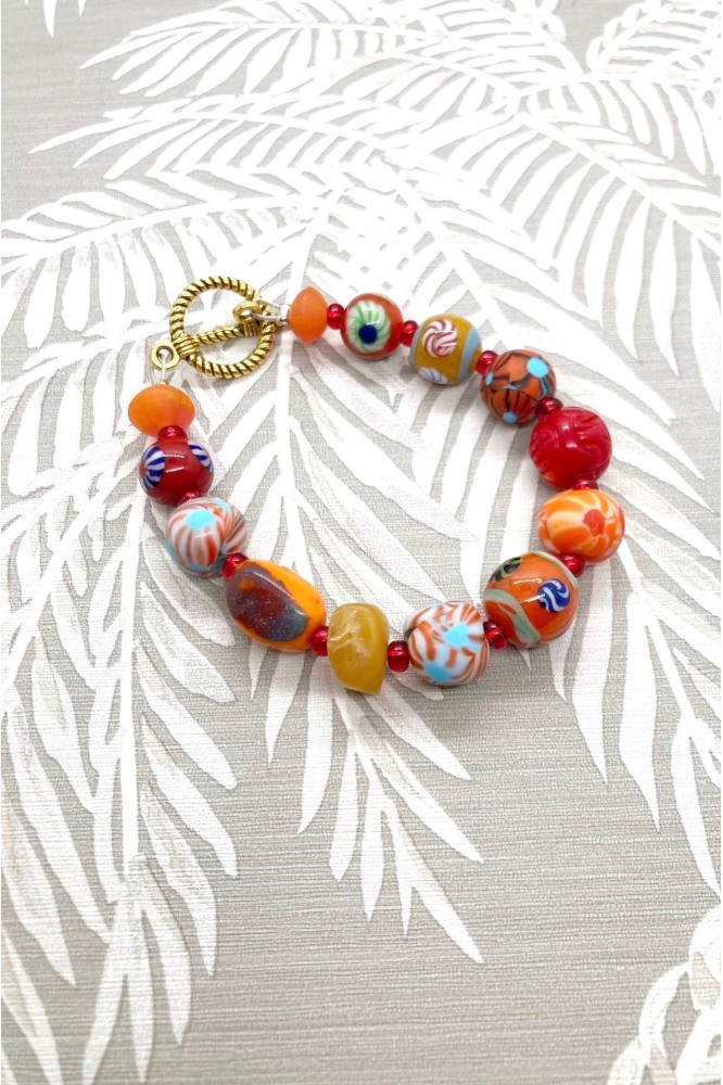 Bracelet aux couleurs lumineuses création Aniki Bijoux