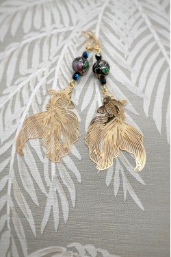 Boucles d'oreille originale de fabrication artisanale  Aniki bijoux