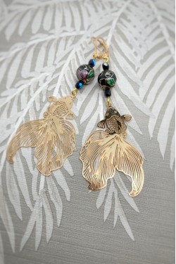 Boucles d'oreille originale de fabrication artisanale  Aniki bijoux Boucles d'oreille originale de fabrication artisanale  Aniki bijoux