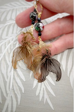 Boucles d'oreille originale de fabrication artisanale  Aniki bijoux Boucles d'oreille originale de fabrication artisanale  Aniki bijoux