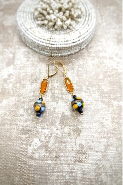 Boucles d'oreille originale de fabrication artisanale  Aniki bijoux