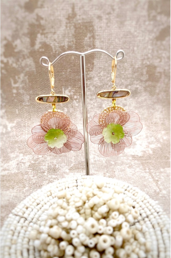 Boucles d'oreille originale de fabrication artisanale  Aniki bijoux