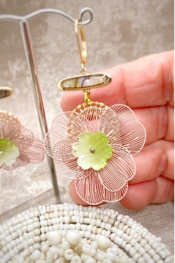 Boucles d'oreille originale de fabrication artisanale  Aniki bijoux