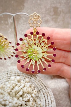 Boucles d'oreille originale de fabrication artisanale  Aniki bijoux