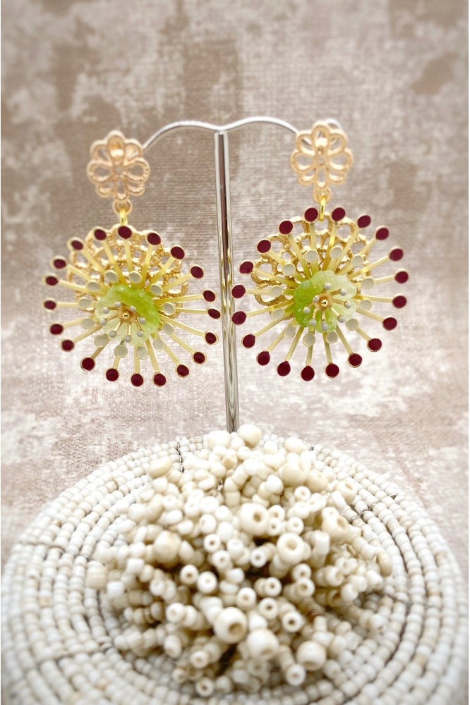 Boucles d'oreille originale de fabrication artisanale  Aniki bijoux