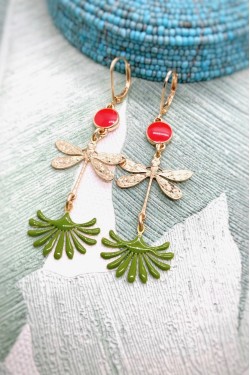 Boucles d'oreille originale de fabrication artisanale  Aniki bijoux