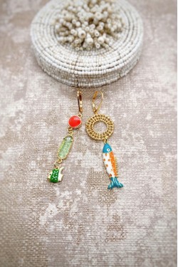 Boucles d'oreille originale de fabrication artisanale  Aniki bijoux