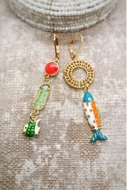 Boucles d'oreille originale de fabrication artisanale  Aniki bijoux