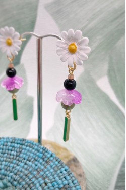 Boucles d'oreille originale de fabrication artisanale  Aniki bijoux