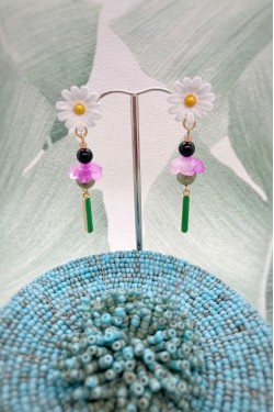 Boucles d'oreille originale de fabrication artisanale  Aniki bijoux