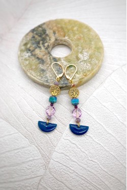 Boucles d'oreille originale de fabrication artisanale  Aniki bijoux