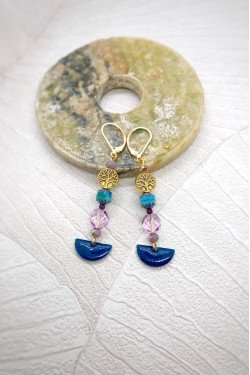 Boucles d'oreille originale de fabrication artisanale  Aniki bijoux