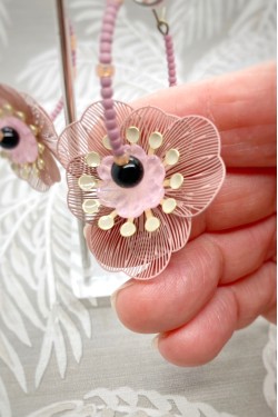 Boucles d'oreille originale de fabrication artisanale  Aniki bijoux