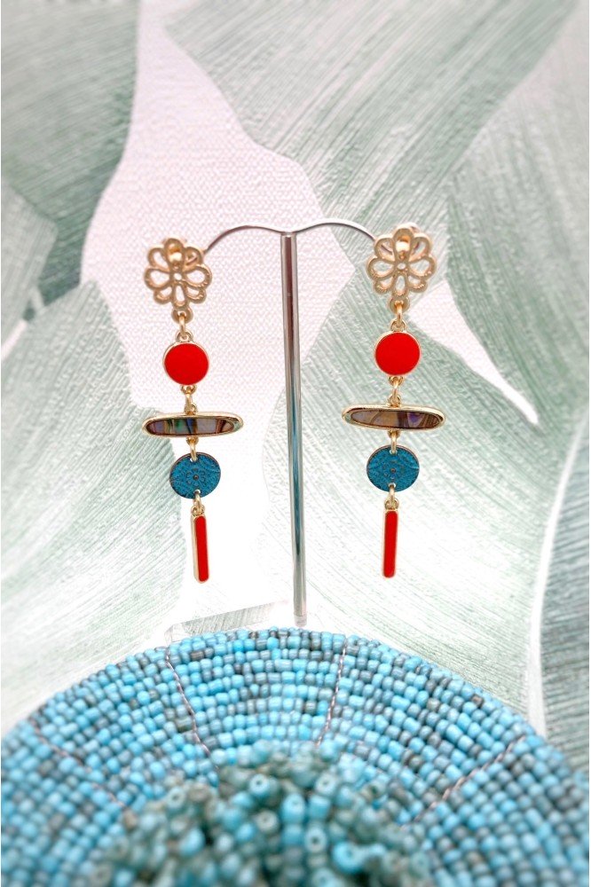 Boucles d'oreille originale de fabrication artisanale  Aniki bijoux