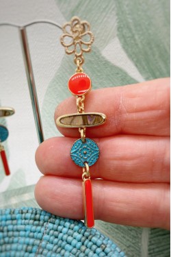 Boucles d'oreille originale de fabrication artisanale  Aniki bijoux