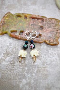 Boucles d'oreille originale de fabrication artisanale  Aniki bijoux