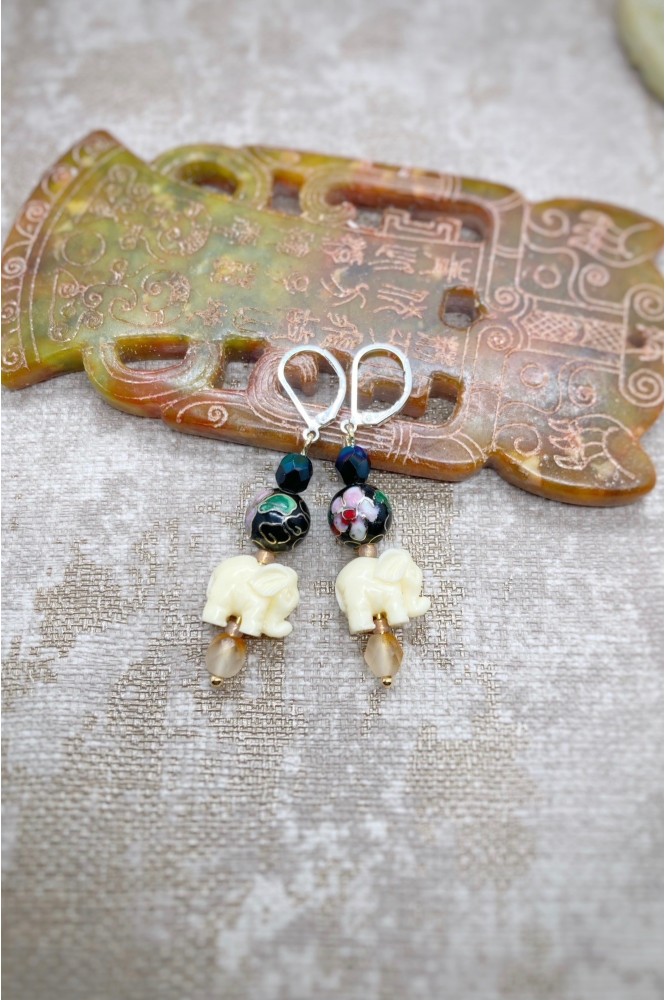 Boucles d'oreille originale de fabrication artisanale  Aniki bijoux