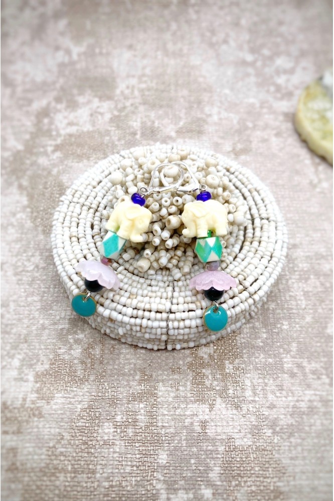 Boucles d'oreille originale de fabrication artisanale  Aniki bijoux