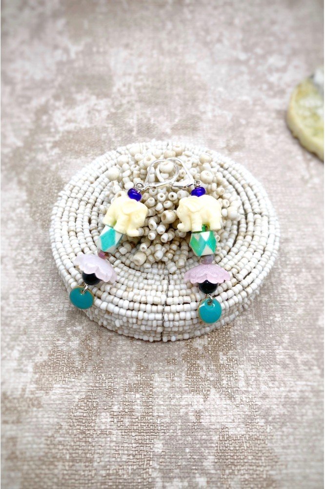 Boucles d'oreille originale de fabrication artisanale  Aniki bijoux