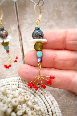 Boucles d'oreille originale de fabrication artisanale  Aniki bijoux