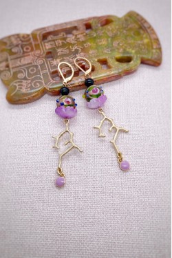 Boucles d'oreille originale de fabrication artisanale  Aniki bijoux