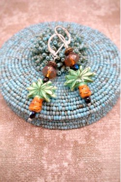 Boucles d'oreille originale de fabrication artisanale  Aniki bijoux