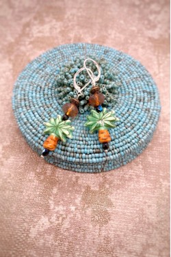 Boucles d'oreille originale de fabrication artisanale  Aniki bijoux