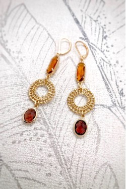 Boucles d'oreille originale de fabrication artisanale  Aniki bijoux