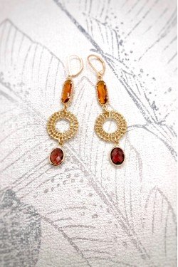 Boucles d'oreille originale de fabrication artisanale  Aniki bijoux