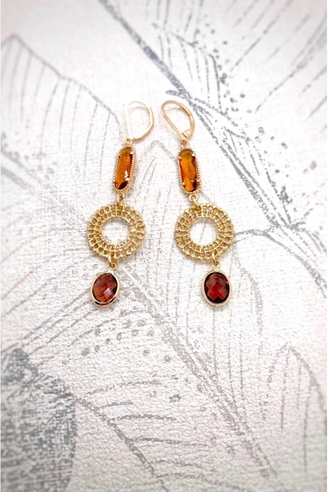 Boucles d'oreille originale de fabrication artisanale  Aniki bijoux