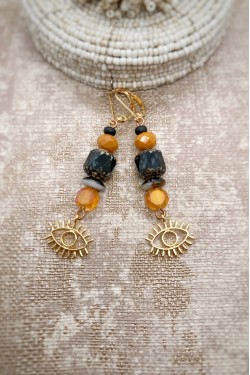 Boucles d'oreille originale de fabrication artisanale  Aniki bijoux