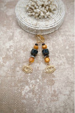 Boucles d'oreille originale de fabrication artisanale  Aniki bijoux