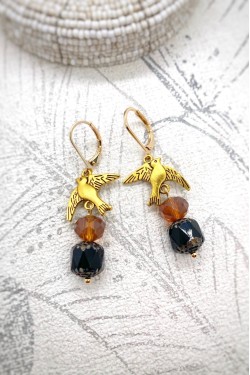 Boucles d'oreille originale de fabrication artisanale  Aniki bijoux