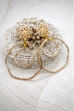 Boucles d'oreille originale de fabrication artisanale  Aniki bijoux