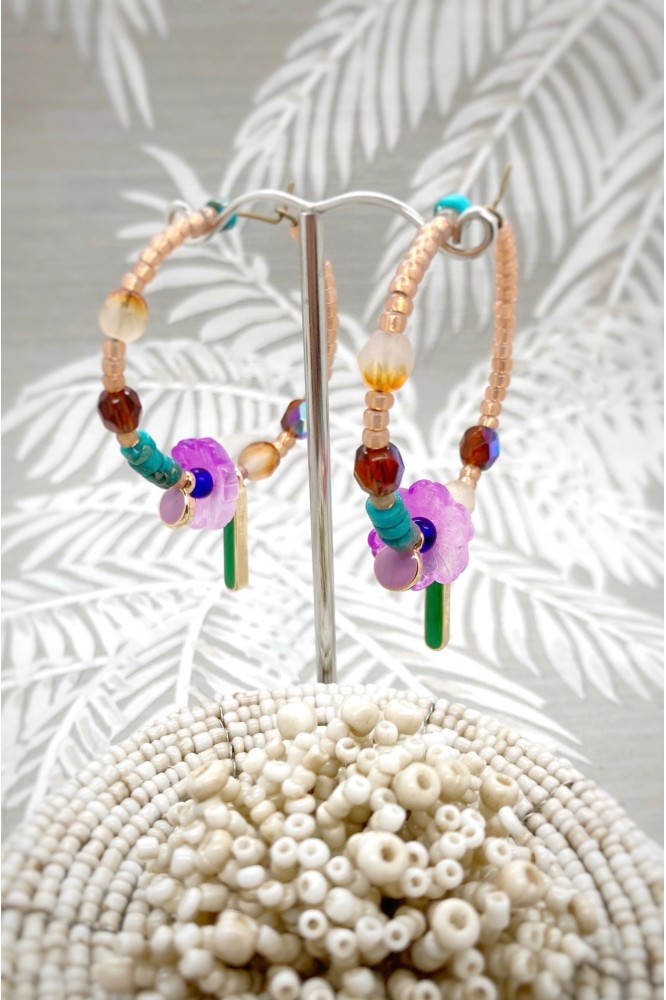 Boucles d'oreille originale de fabrication artisanale  Aniki bijoux