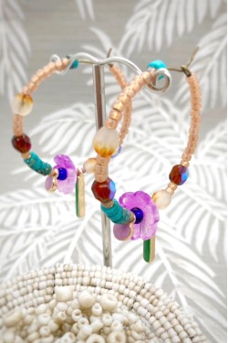 Boucles d'oreille originale de fabrication artisanale  Aniki bijoux