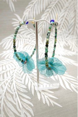 Boucles d'oreille originale de fabrication artisanale  Aniki bijoux