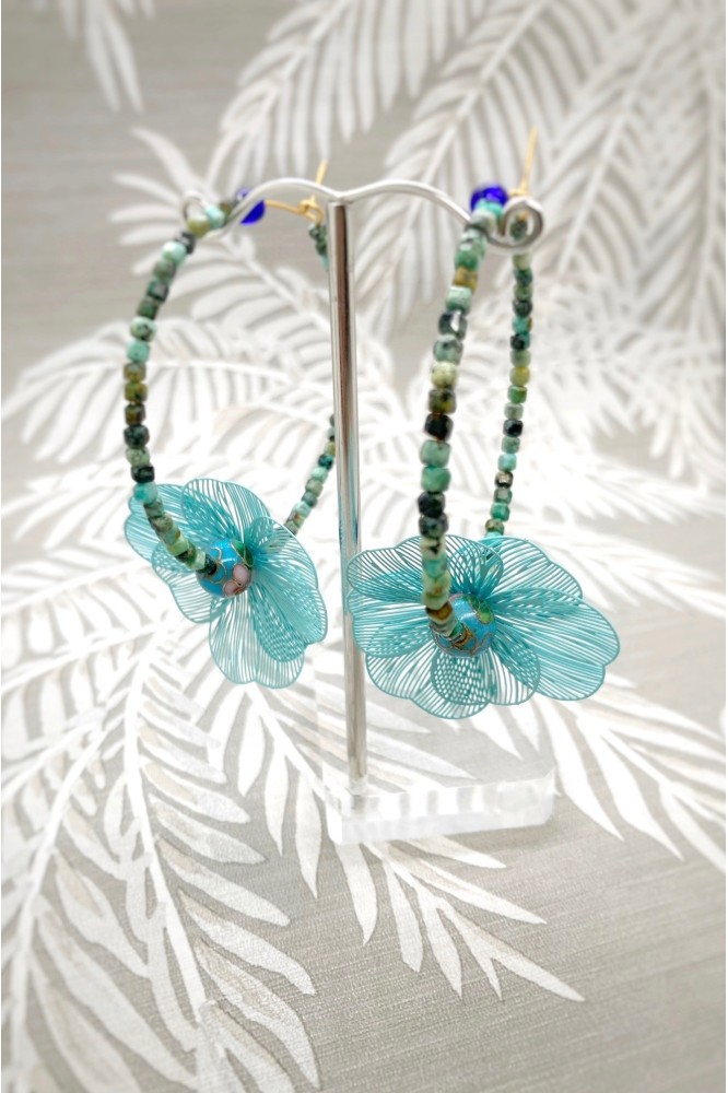 Boucles d'oreille originale de fabrication artisanale  Aniki bijoux