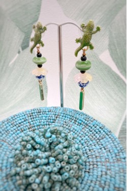 Boucles d'oreille originale de fabrication artisanale  Aniki bijoux