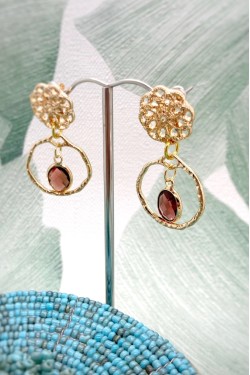 Boucles d'oreille originale de fabrication artisanale  Aniki bijoux