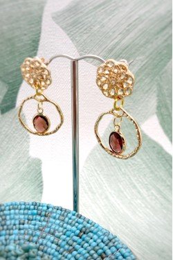 Boucles d'oreille originale de fabrication artisanale  Aniki bijoux