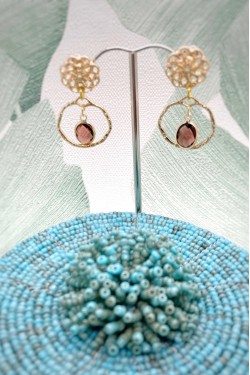 Boucles d'oreille originale de fabrication artisanale  Aniki bijoux