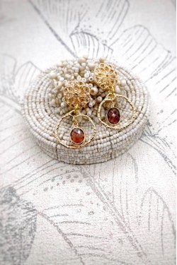 Boucles d'oreille originale de fabrication artisanale  Aniki bijoux