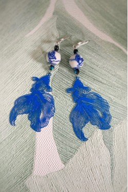 Boucles d'oreille originale de fabrication artisanale  Aniki bijoux